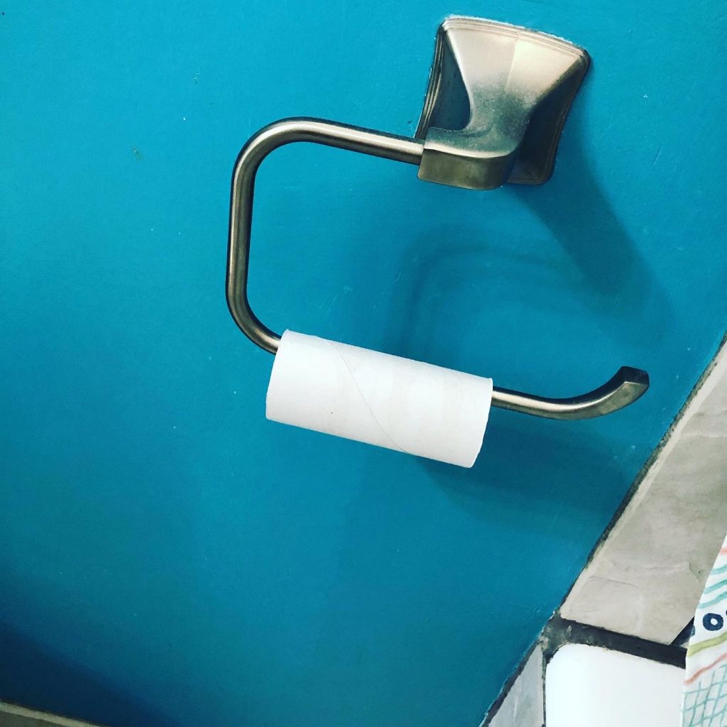 empty toilet roll holder